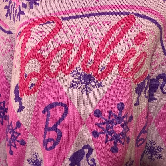 Barbie Pink and Purple Winter Holiday Sweater - Picture 2 of 5